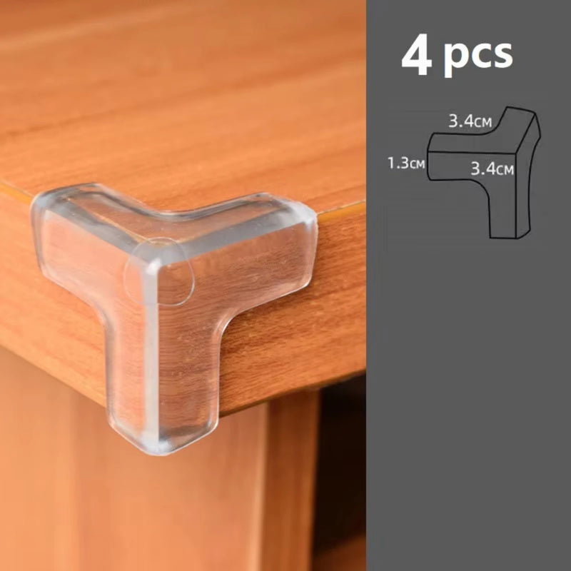 4Pcs Children Baby Safety Silicone Protector Table Corner Edge Protection Cover Children Anticollision Edge Guards