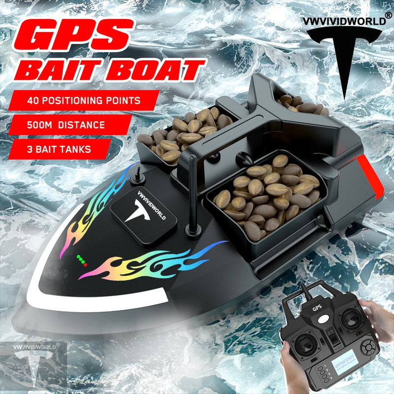 GPS Bait Boat with Auto Return, 40 Waypoints, 2KG Load | SAMAG