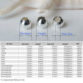 Solid 925 Sterling Silver Beads Seamless Round Spacer Loose Ball, Jewelry DIY Findings