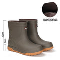 Men's Fashion Rain Boots High Quality Anti-Slip Waterproof Shoes Thick Bottom Wear-Resistant Outdoor Drawstring Work Rubber Shoe