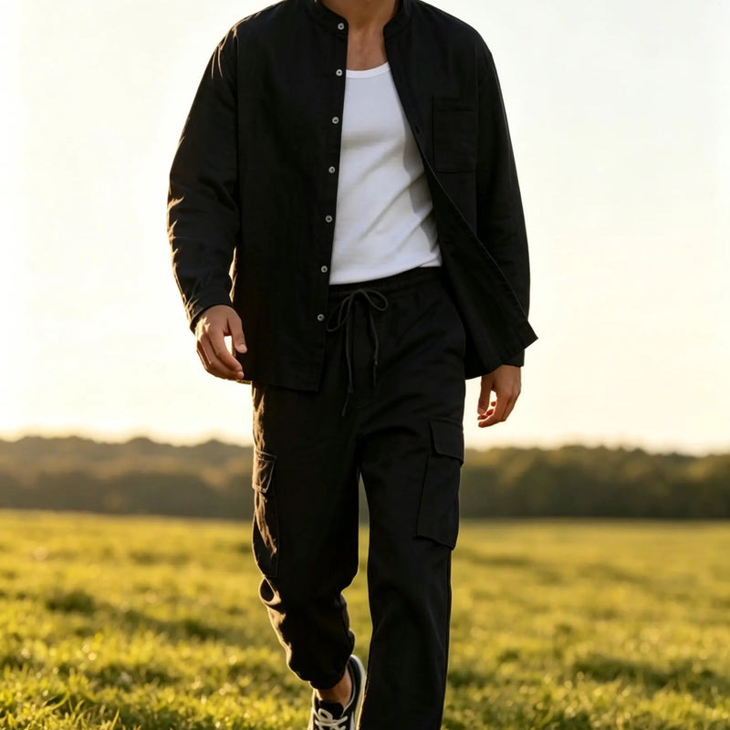 Men's Cotton Linen Summer Suit Lightweight Breathable | SAMAG