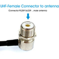 PL259 Antenna Connector Coaxial Extend Cord Cable SO239 5M 16ft UHF for Car Radio Walkie Talkie MP320 MP9000 KT-8900 KT-8900R
