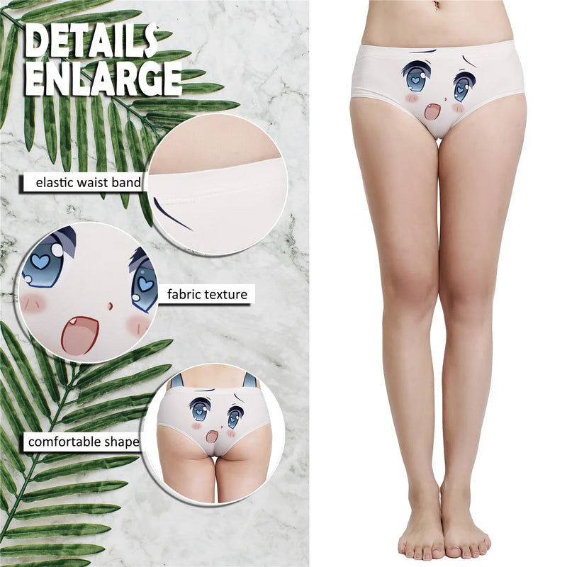 Qisin Cartoon Cotton Girlys Underwear Sexy Comfortable Low Waist Seamless Panties Cat Ears Kawaii Student Briefs Lingerie