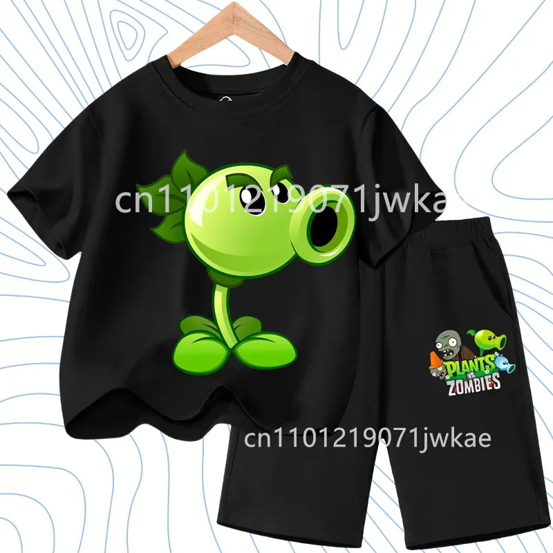 Children's Plants Vs. Zombies Short - Sleeved T - Shirt Set - View 18 | SAMAG