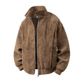 New Arrival PU Leather Jacket Stand-Up Collar Design Matte Finish Men's Style