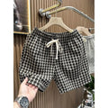 Men's Clothing Print Plaid Shorts Summer Stylish Straight | SAMAG