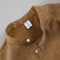 Summer Men's Cotton Linen Texture Stand Collar Short | SAMAG