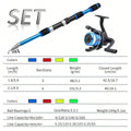 49 pcs Beginner Fishing Rod Set Portable Retractable Fishing Pole With Spinning Reel Assorted Bait Lures Fishing Gift For Men