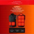 2025 USB intelligent heating vest with 9 heating zones and dual control electric vest for warmth, not including a portable power