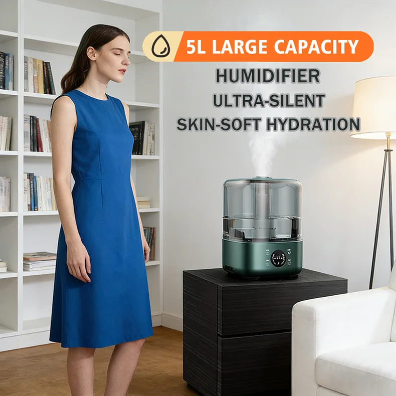 5L Air Humidifier Professional Large Capacity Home Air Humidifiers Ultrasonic Water Mist Diffuser Kinscoter Brand