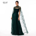 TLIT Customized Strapless Velour Evening Dress High Neck | SAMAG