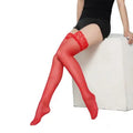 Sexy Women Floral Lace Patchwork Over Knee Thigh High Elastic Red Black Stockings Women's Over Knee Thigh сексуальныfleshl Light