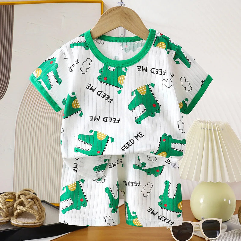Children Clothing Set Child T-shirt Suit Summer Cotton | SAMAG
