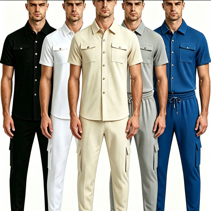 Men's Matching Sets: Waffle Knit Outfit & Light Coats | SAMAG