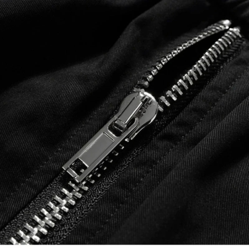 Men's Cargo Shorts Dark Drawstring Multi Pocket Harajuku | SAMAG