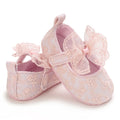 Cute White Lace Baby Girl Princess Shoes 0-18M Baby Moccasins Mocs Shoes Butterfly Knot Tassel Anti Slip Cotton Sole Shoes Baby