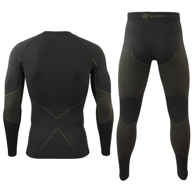 Men Sport Thermal Underwear Suits Outdoor Cycling Compression Sportswear Quick Dry Breathable Clothes Fitness Running Tracksuits