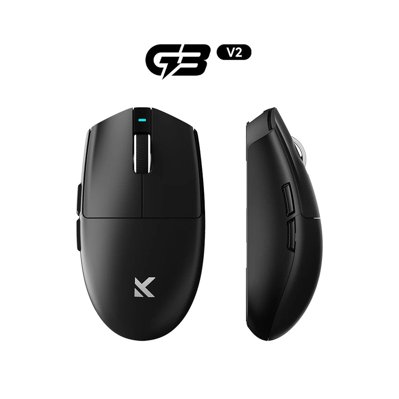 MCHOSE G3 V2 Wireless Gaming Mouse PAW 3395 Sensor Tri-mode 800mAh All-Around Grip Omron Mechanical Switches TTC Silver Wheel
