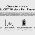 LUCKY FF1108-1CWLA Rechargeable Wireless Sonar for Fishing 45M Water Depth Echo Sounder Fishing Finder Portable Fish Finder