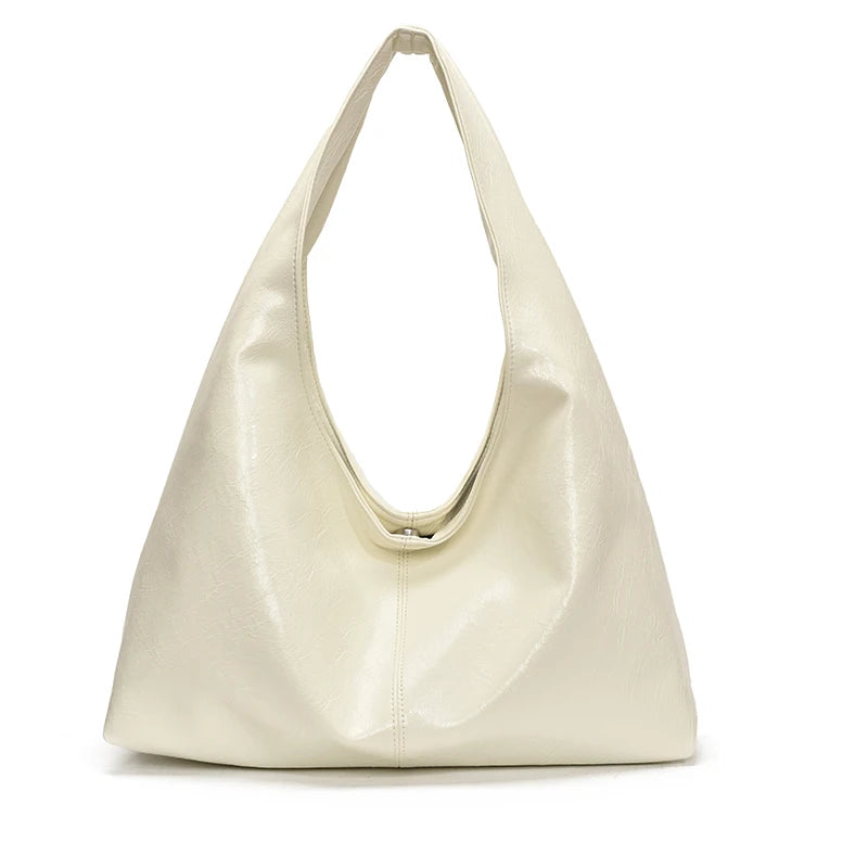 LEFTSIDE High-capacity Shoulder Bags for Women 2025 PU Leather Females Underarm Bag Lady Simple Hobo Bag Handbags and Purses