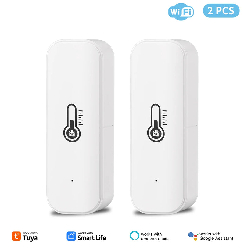 Tuya WiFi Temperature Humidity Sensor Smart Life Remote Monitor For Smart Home Work with Alexa Google Assistant