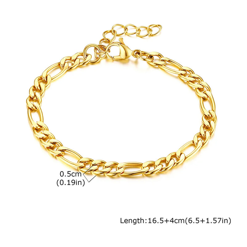 Goxygen Dainty Silver Color Stackable Bracelet Stainless Steel Beads Thin Chain for Women Men Jewelry Sets Gifts