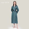Birdtree 22 Momme 100%Pure  Silk Long Robe for Women Silky Sleepwear Ladies Elegant Nightgown Natural Pajamas P3D047QM