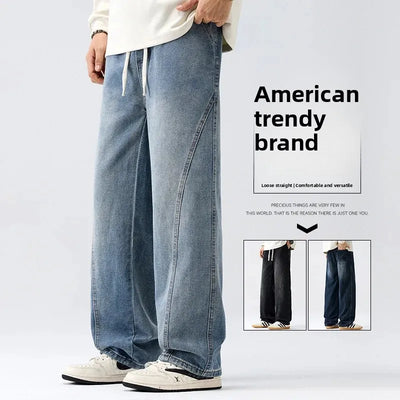 Loose Casual Men's Jeans Straight Leg American Style | SAMAG