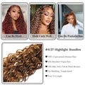 14-30 Inch Water Wave Bundles P4/27 Extension Brazilian Hair Weave Bundles 100% Brazilian Human Hair Wig 180 Density For Women