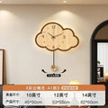 Cloud-Shaped Wall Clock LED Perpetual Calendar 2024 Motion-Sensor Silent Mechanism Long Battery Life