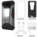 8849 Tank 4 Pro Unihertz 5G Rugged Projector Smartphone 1TB 36G Android 14 Sports Phone 11600mAh Dimensity8300 AMOLED 120HZ