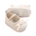 Baby Girls Mary Jane Shoes Floral Embroidery Bow Decor Elastic Strap Soft Sole Newborn Princess Crib Shoes Toddler Party 0-18M
