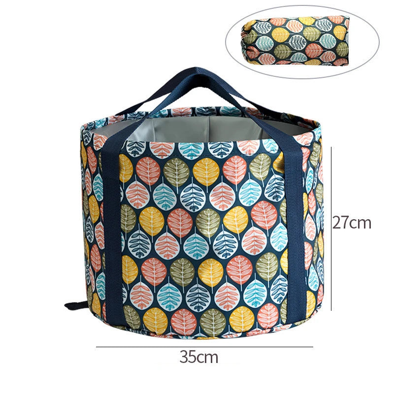 Travel Foldable Foot Tub Outdoor Portable Bath Bag Wash Basin Water Bucket Large Capacity Bath Feet Spa Massage Washing Tub