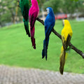 25/35cm Simulation Parrot Garden Decoration Creative Lawn Figurine Ornament Animal Bird Outdoor Garden Party Prop Decoration