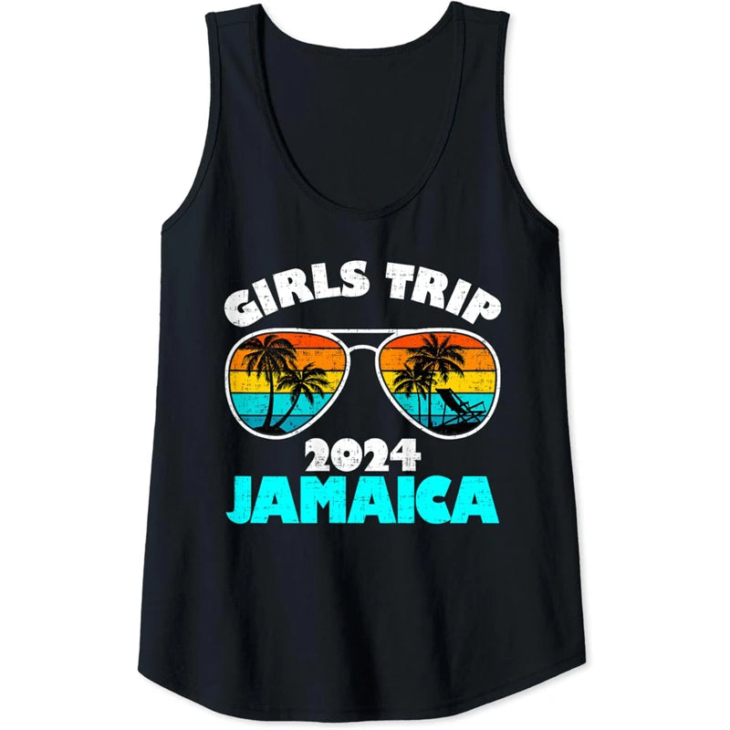 New Design 2024 Jamaica Flag Tank Top For Men Summer Sleeveless T-Shirt Cool 3d Print Jamaican Flags Graphic Vest Street Tees