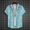 Hawaiian Shirt For Men 3d Beer Printed Short Sleeve Party | SAMAG