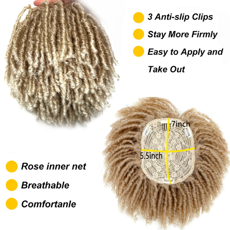 Synthetic Dreadlock Braided Half Wig Black Brown Blonde Grey Soft Faux Locs Natural Style Cosplay Costume Party Daily Anime Wigs