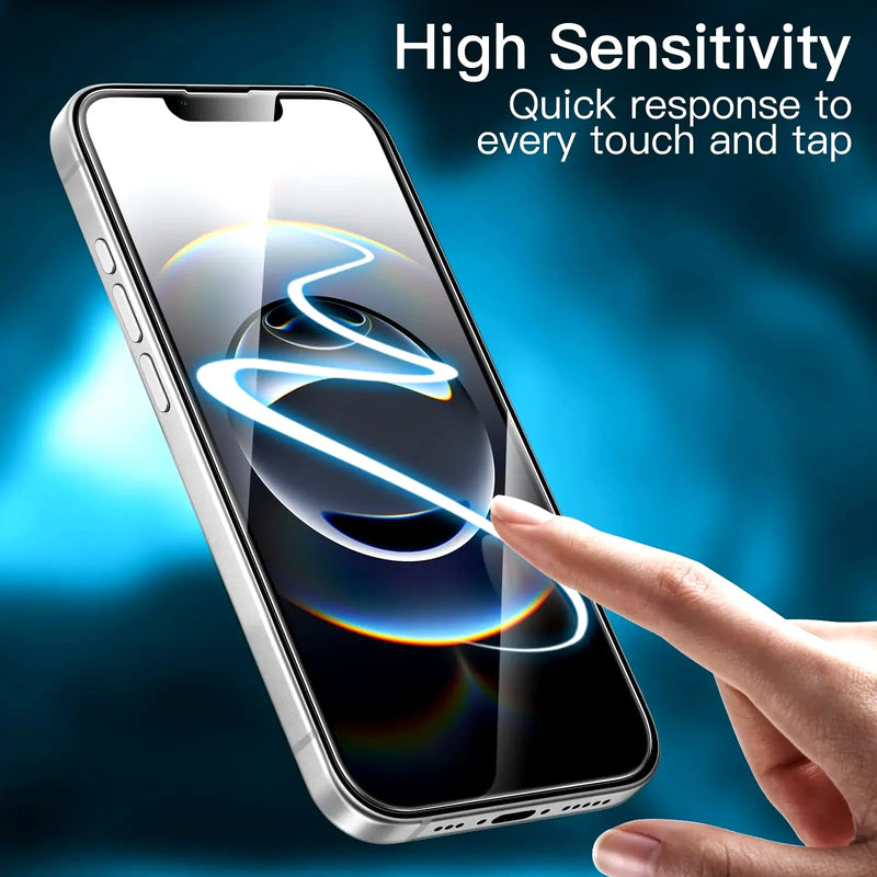For iPhone 16e Screen Protector Tempered Glass Crystal Mica 9H HD Clear Transparent High Aluminum Anti Scratch
