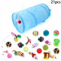 Cat Teaser Wand Toy Self Entertainment Maze Tunnel Collapsible Drill Channel Interactive Play Toy For Indoor Kitten Cat Pet