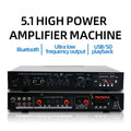 Bluetooth Radio 5.1 Channel Audio Stereo High Power Amplifier Super Bass Rate Stage Home Theater HIFI Amplifier FM Radio