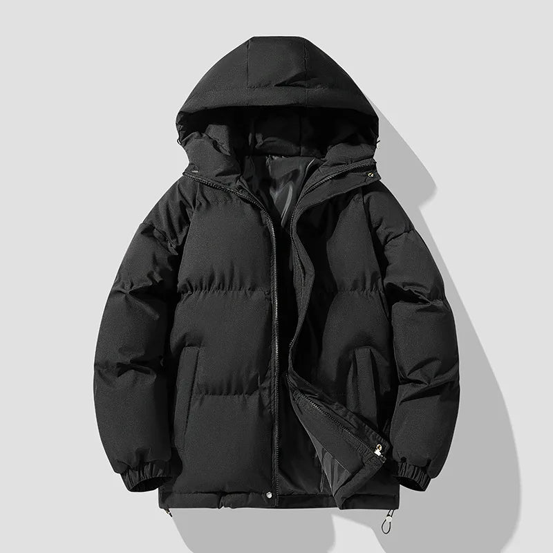 New Fashion Men Hooded Short Down Jackets Casual Winter Coats Quality Male Thicker Warm Solid Parkas Couple Slim Coats Size 4XL