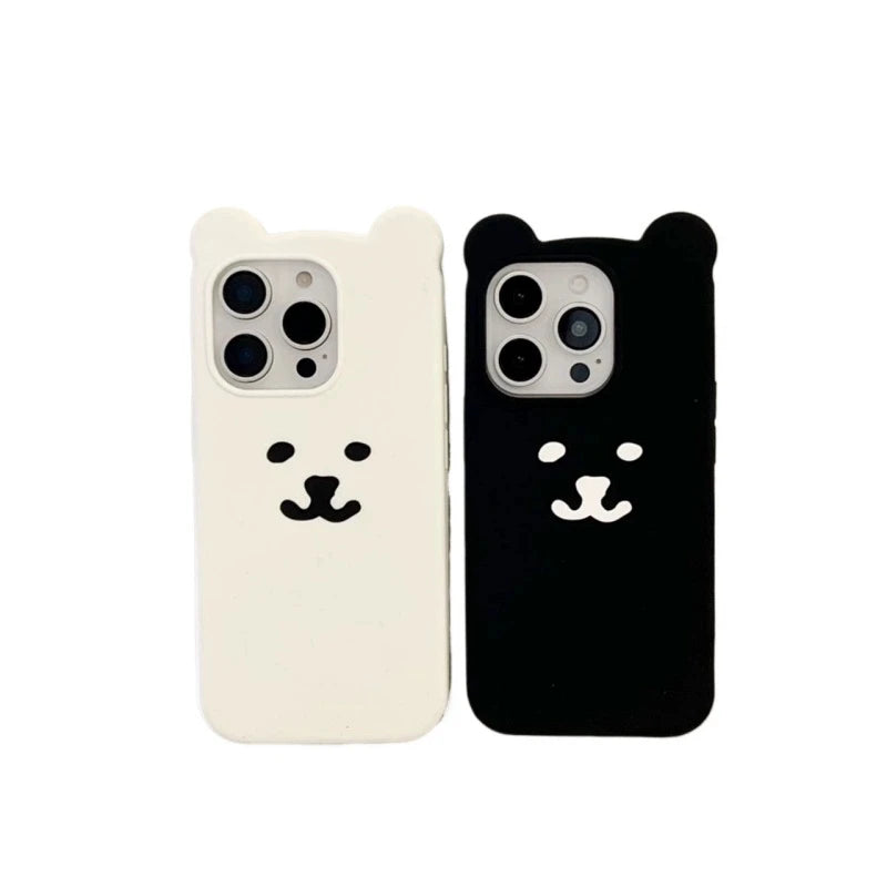 Bear For iPhone 16 15 14 13 12 11 Pro Max Case Soft Silicone Soft Case