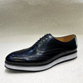 Men's Genuine Leather Loafers Slip-on Casual Shoes Handmade Comfortable Flat Sneakers for Daily Office Outdoor Street Wear