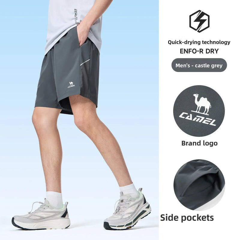 Golden Camel Men's Summer Quick Dry Shorts Ice Silk Running Gym Sport Shorts Breathable Beach Short Pant Jogging Casual Pants