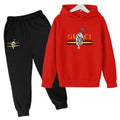 Hooded Sweatshirt + Pants - casual Sports Outfit - letter - View 28 | SAMAG