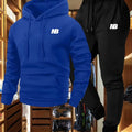 Men's two - piece sports sweatshirt and trousers, grey and black logo regular pocket autumn and winter - View 7 | SAMAG