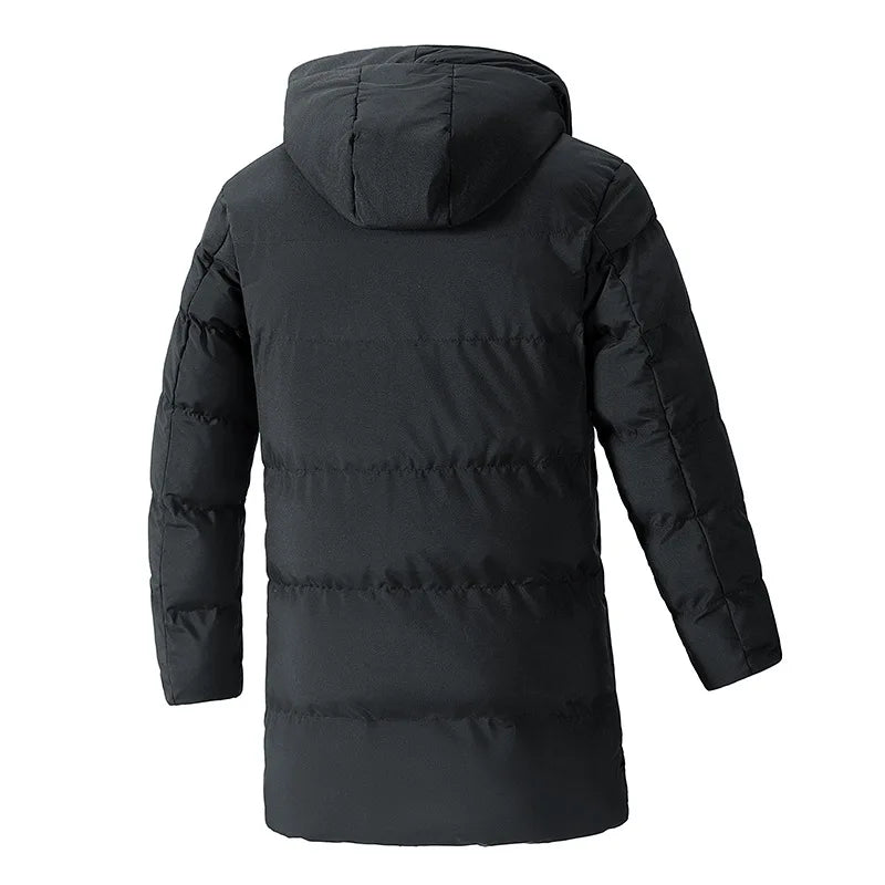 Men's Large Size Winter Cotton-Padded Jacket Trendy Casual Fashionable Versatile Mid-Length Warm Coat