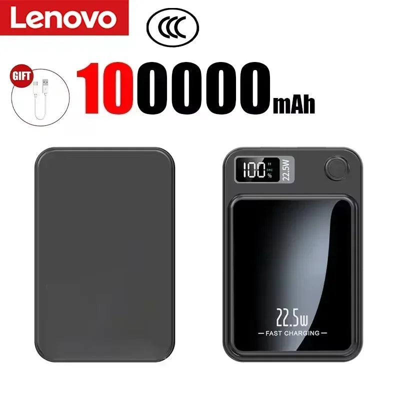 Lenovo 500000mAh CCC Wireless Power Bank Portable Magnetic Fast Charger For Magsafe Auxiliary Battery For Xiaomi iphone