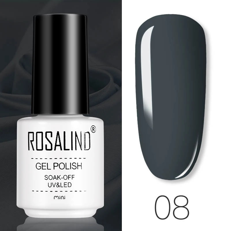 ROSALIND Gel Polish Manicure for Nails Semi Permanent Vernis top coat UV LED Gel Varnish Soak Off Nail Art Gel Nail Polish