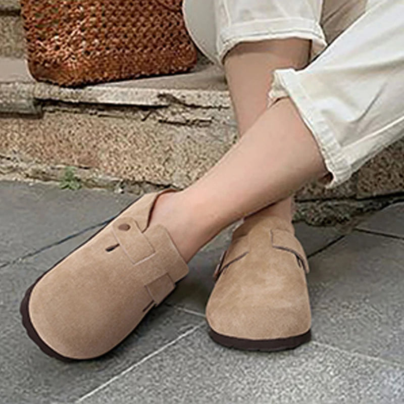 Evshine Women's Fashion Cork Clogs Sandals with Arch Support Lady Retro Mules Men Retro Potato Shoes Cork Footbed House Slippers